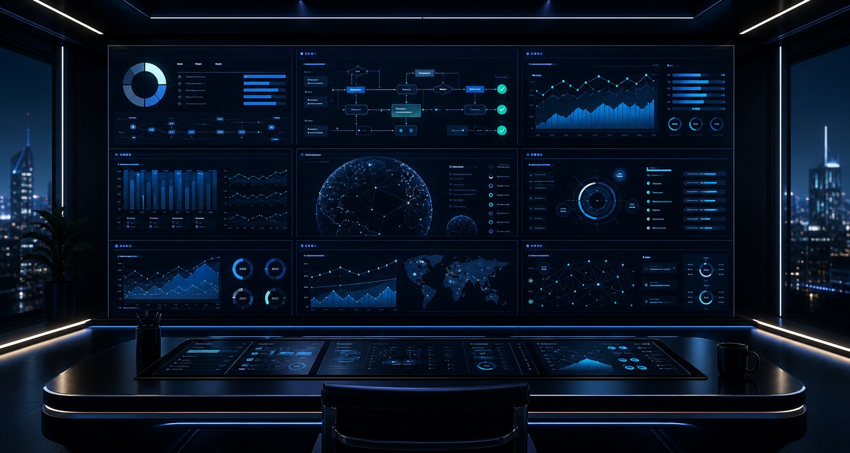 Operations wall used for scope and project planning